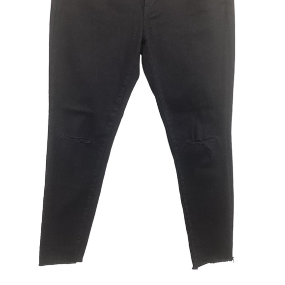 BlankNYC Blank NYC Intro black denim‎ jeans size 28 distressed raw hem - Picture 4 of 9